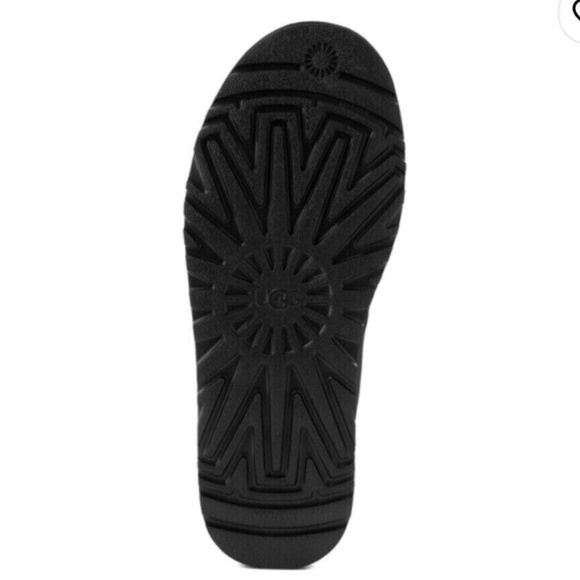 New Ugg Black Laton Fur Slide Sandals Platform Women's Slip On Shoe Black NIB - Picture 7 of 7